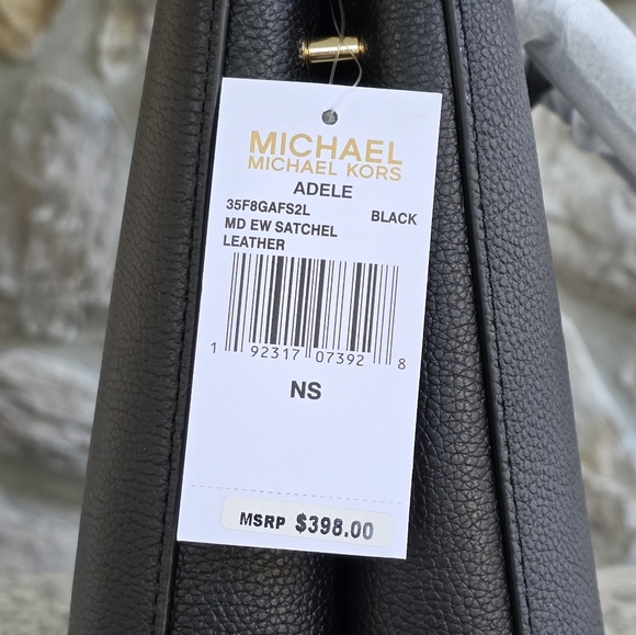 Michael Kors Adele Medium Black Satchel - Picture 6 of 7